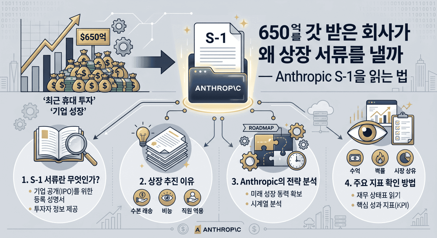 650억 달러를 갓 받은 회사가 왜 상장 서류를 낼까 — Anthropic S-1을 읽는 법