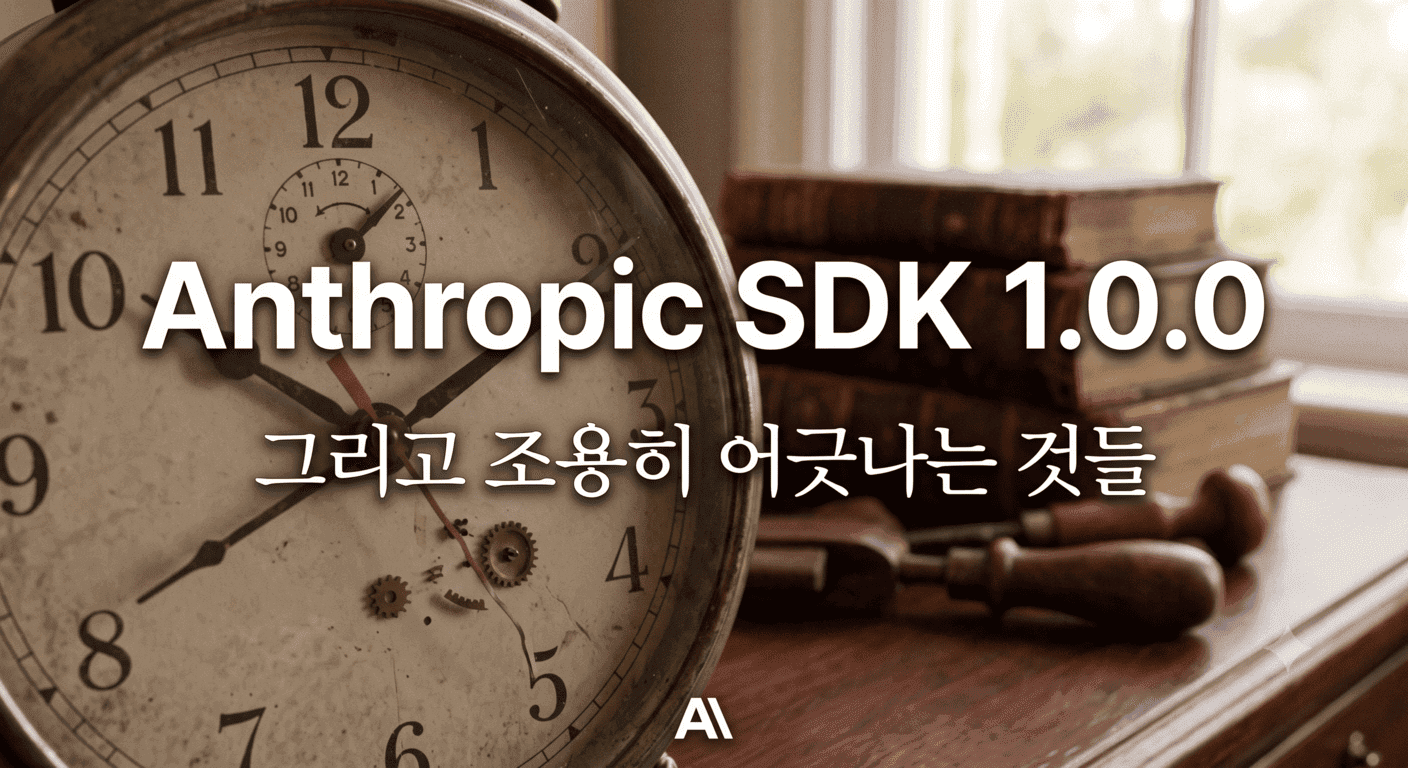 Anthropic SDK 1.0.0, 그리고 조용히 어긋나는 것들