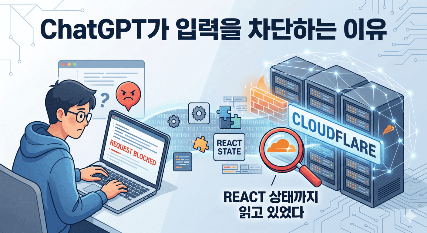 ChatGPT가 입력을 차단하는 이유: Cloudflare가 React 상태까지 읽고 있었다