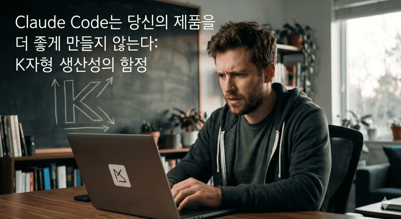 Claude Code는 당신의 제품을 더 좋게 만들지 않는다: K자형 생산성의 함정