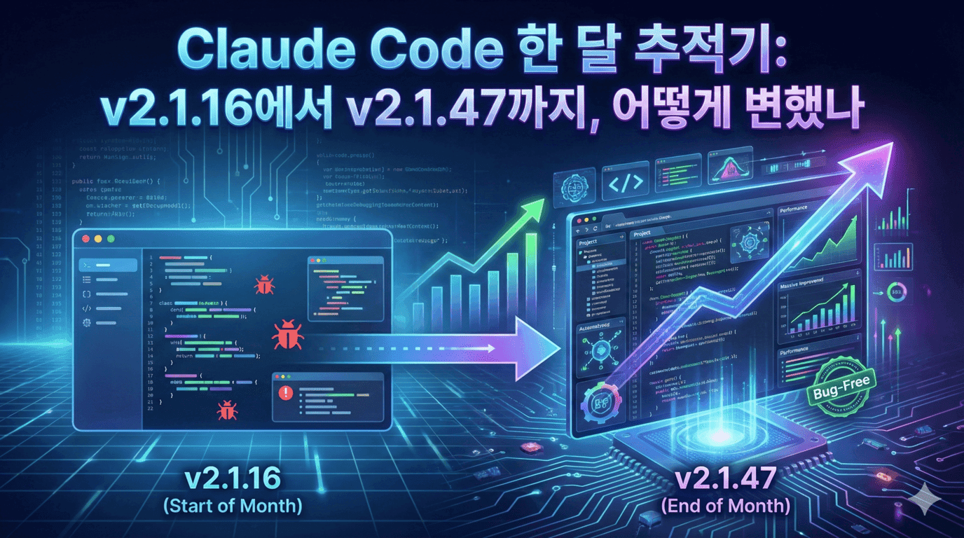 Claude Code 한 달 추적기: v2.1.16에서 v2.1.47까지, 어떻게 변했나