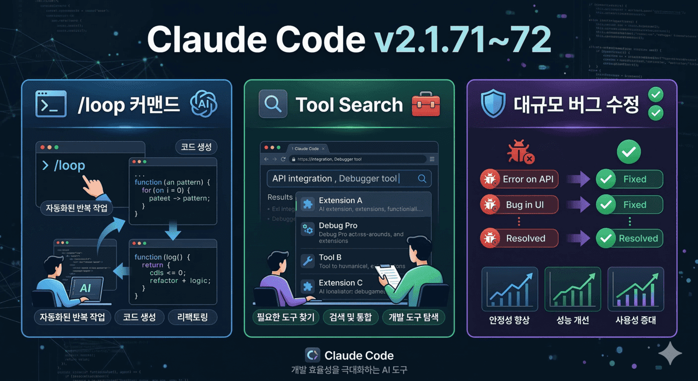 Claude Code v2.1.71~72: /loop 커맨드, Tool Search, 대규모 버그 수정