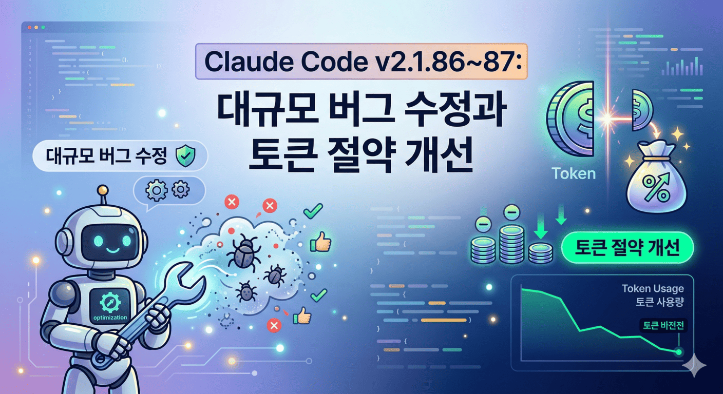 Claude Code v2.1.86~87: 대규모 버그 수정과 토큰 절약 개선
