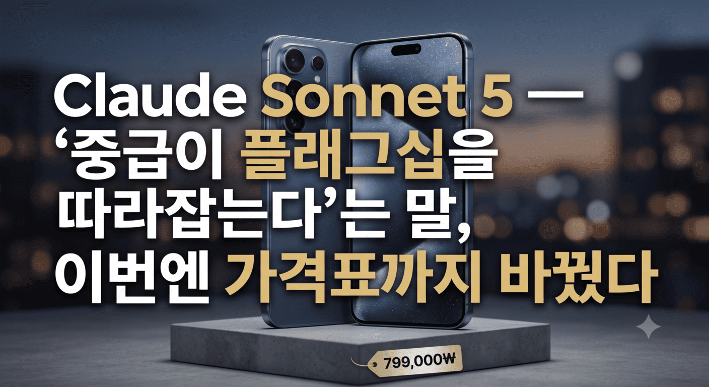 Claude Sonnet 5 — '중급이 플래그십을 따라잡는다'는 말, 이번엔 가격표까지 바꿨다
