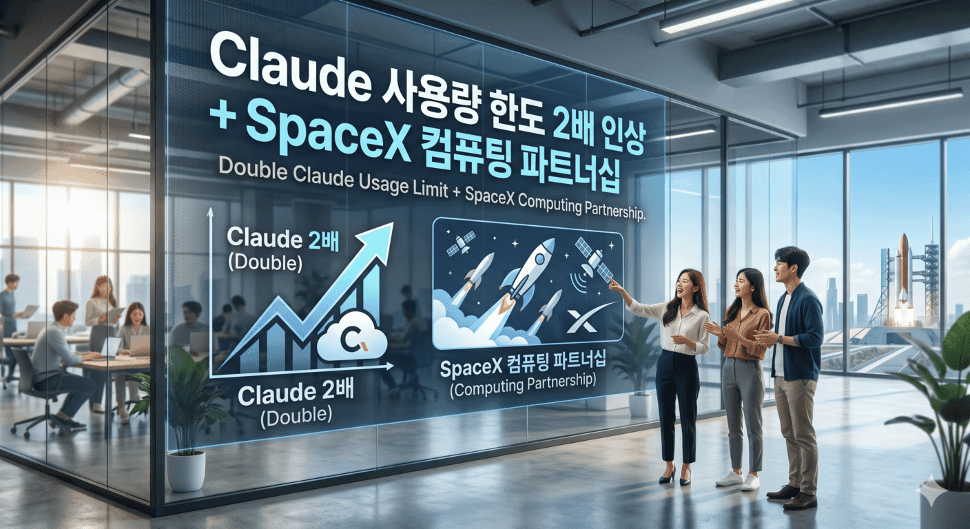 Claude 사용량 한도 2배 인상 + SpaceX 컴퓨팅 파트너십