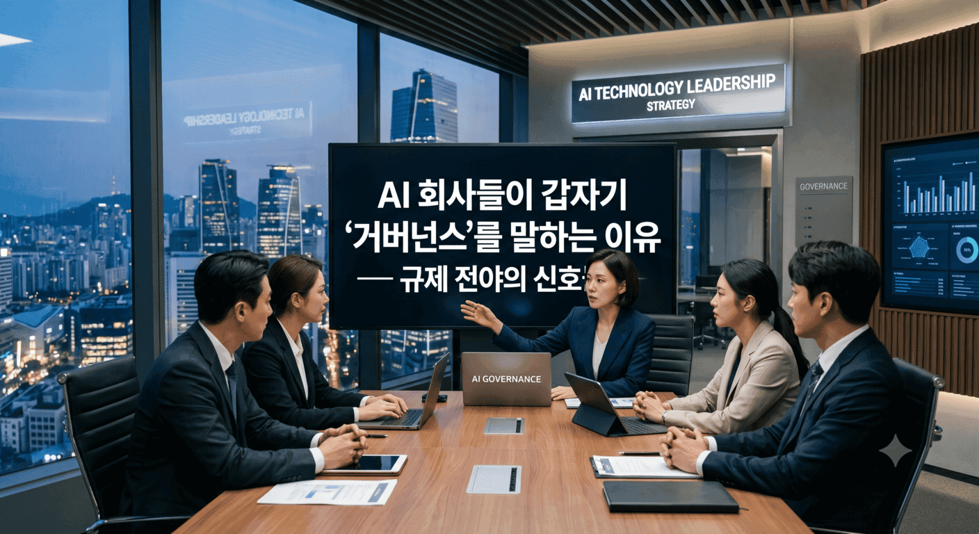 AI 회사들이 갑자기 '거버넌스'를 말하는 이유 — 규제 전야의 신호들