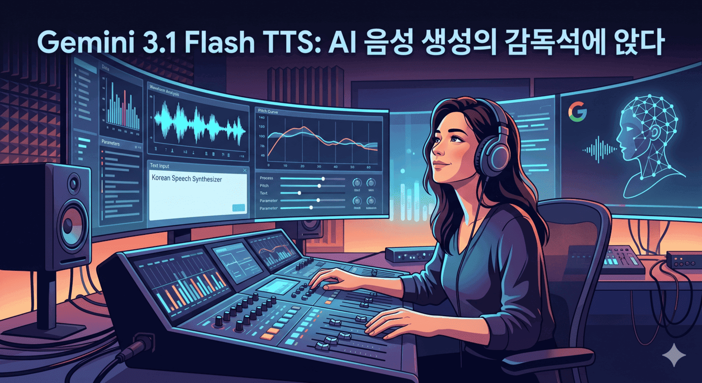 Gemini 3.1 Flash TTS: AI 음성 생성의 감독석에 앉다