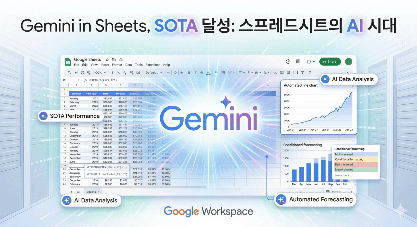 Gemini in Sheets, SOTA 달성: 스프레드시트의 AI 시대