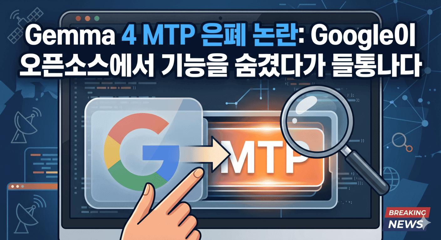 Gemma 4 MTP 은폐 논란: Google이 오픈소스에서 기능을 숨겼다가 들통나다