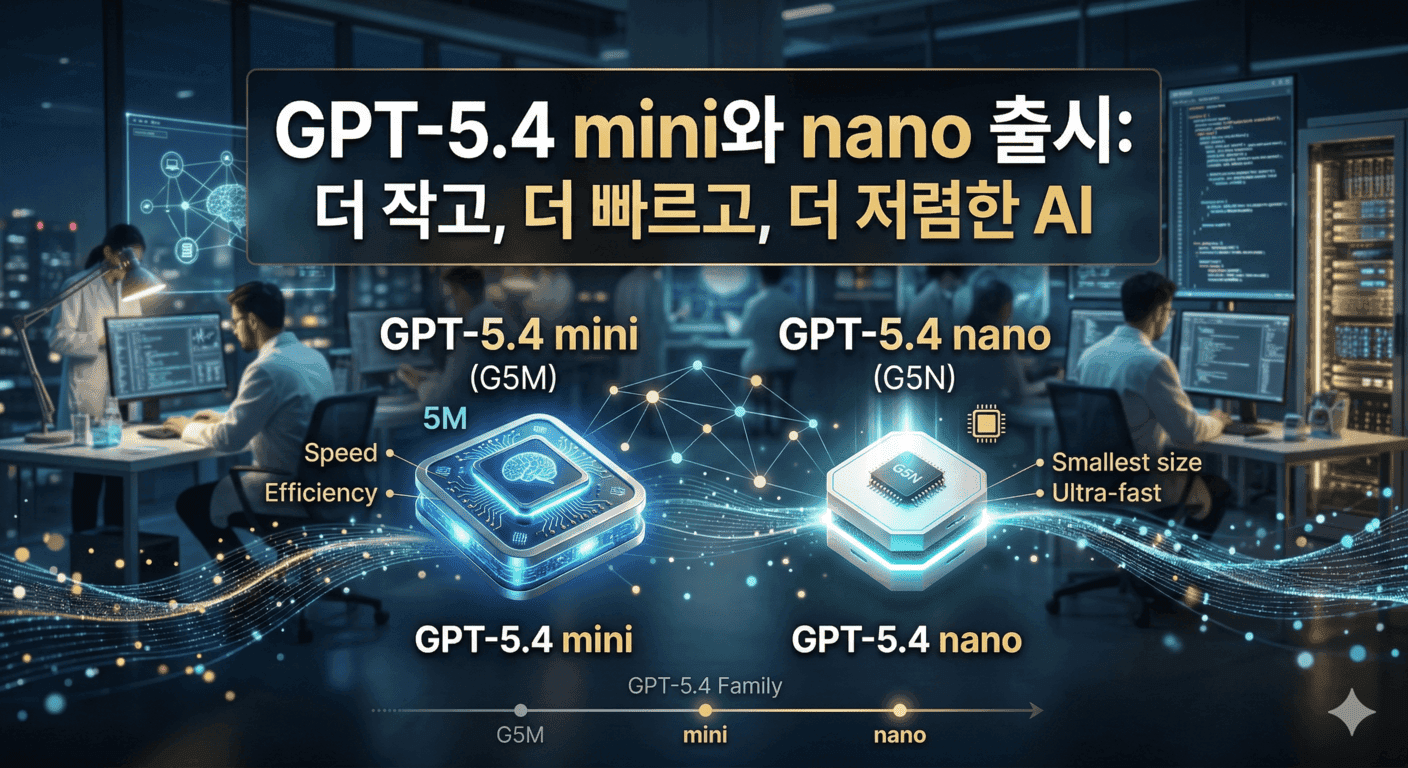 GPT-5.4 mini와 nano 출시: 더 작고, 더 빠르고, 더 저렴한 AI