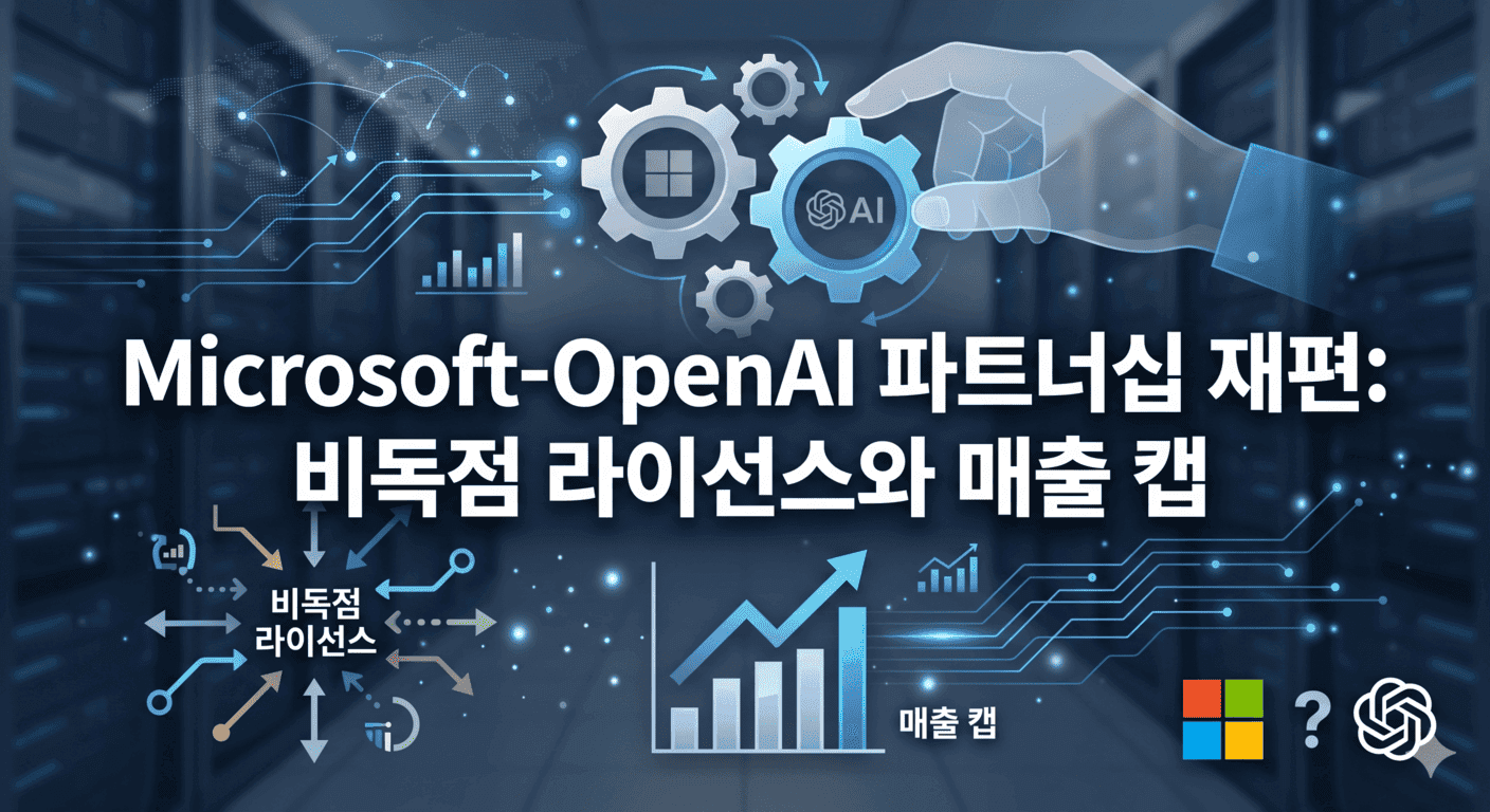 Microsoft-OpenAI 파트너십 재편: 비독점 라이선스와 매출 캡
