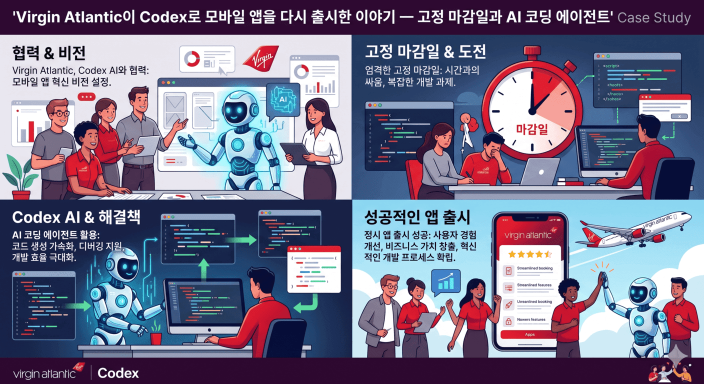 Virgin Atlantic이 Codex로 모바일 앱을 다시 출시한 이야기 — 고정 마감일과 AI 코딩 에이전트
